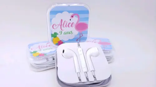 Fone de Ouvido Flamingo Verão na caixinha