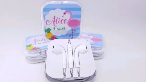 Fone de Ouvido Flamingo Verão na caixinha