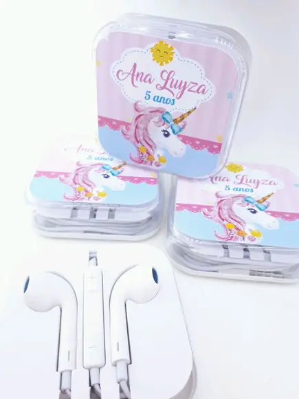 Fone de Ouvido Unicórnio na Caixinha