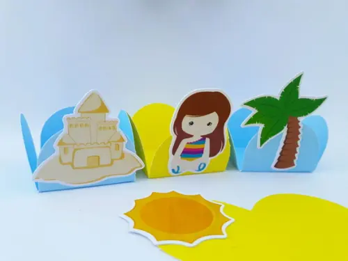 Forminha de Doces Festa Verão Personalizados Praia 20unid