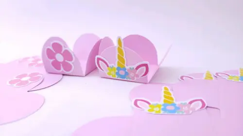 Forminha de Doces Personalizada Festa Unicórnio Brigadeiro