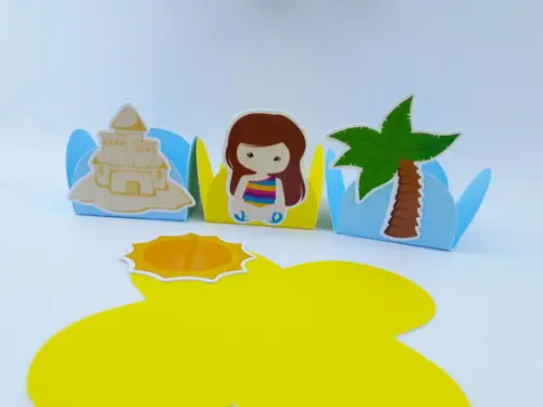Forminha de Doces Festa Verão Personalizados Praia 20unid