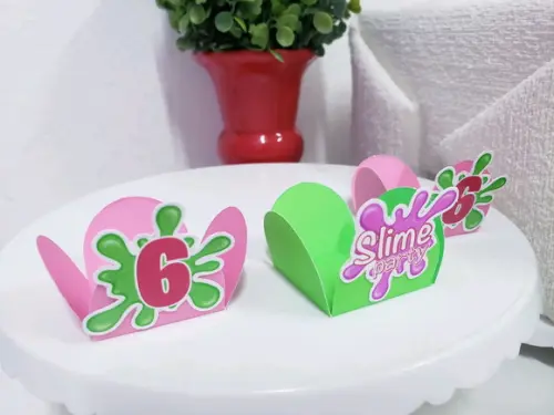 Forminha de Doces Personalizada Slime Festa Pintura 20und