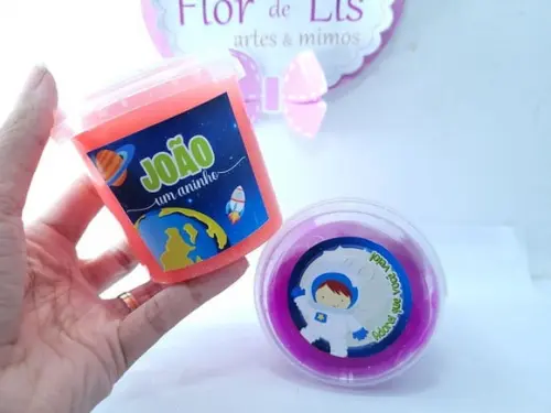 Geleca Personalizada Astronauta no Pote Lembrancinha 180gr
