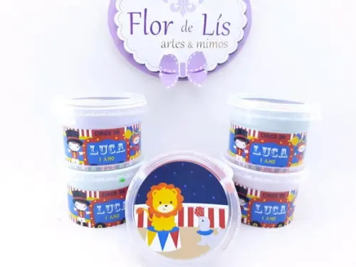Geleca Personalizada Circo Vintage Lembrancinha