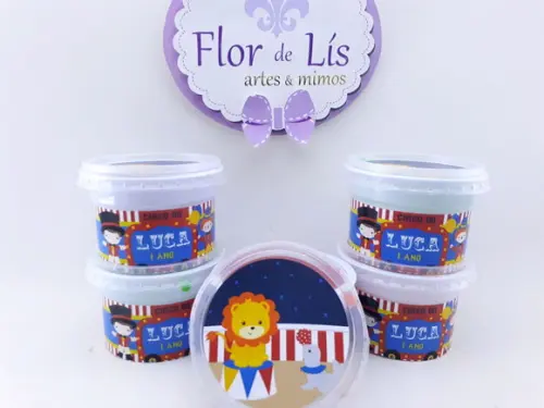 Geleca Personalizada Circo Vintage Lembrancinha