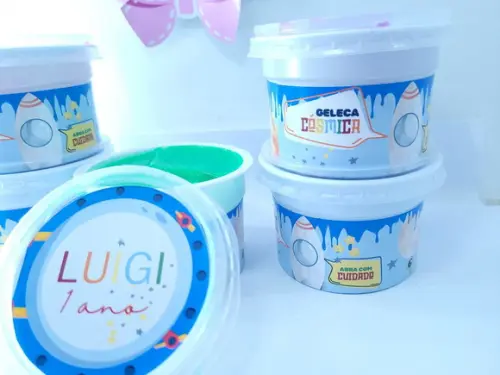 Geleca Personalizada Cósmica Astronauta Lembrancinha