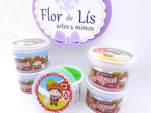 Geleca Personalizada Fazendinha Menino Personalizada