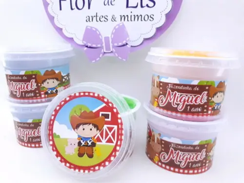 Geleca Personalizada Fazendinha Menino Personalizada