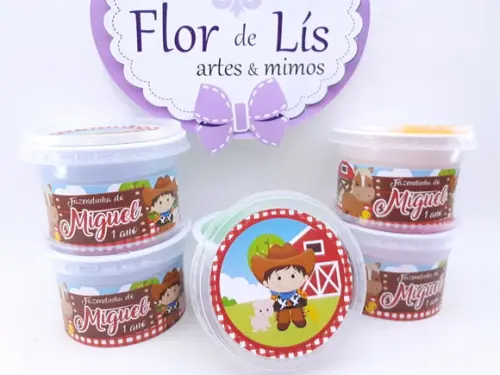 Geleca Personalizada Fazendinha Menino Personalizada