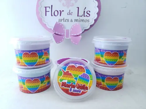 Geleca Personalizada Pop It Colorido