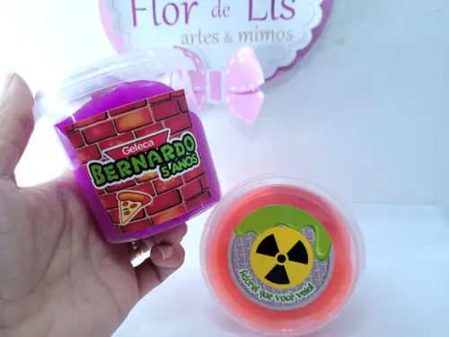 Geleca Personalizada Radioativa Lembrancinha Pote 180gr