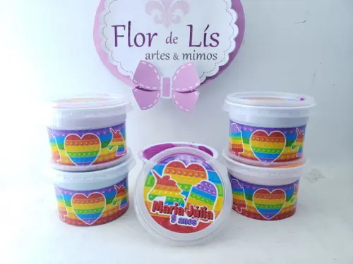 Geleca Personalizada Pop It Colorido