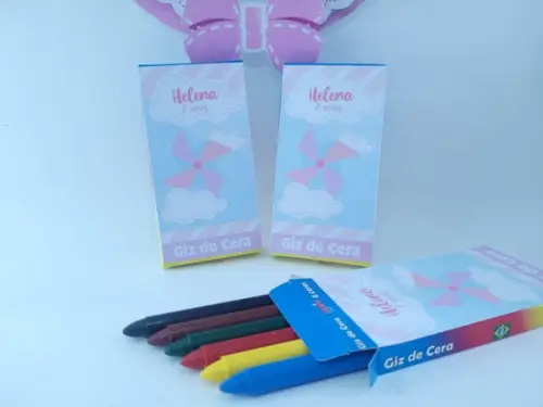 Giz de Cera 6 Cores Catavento Candy Color Personalizado