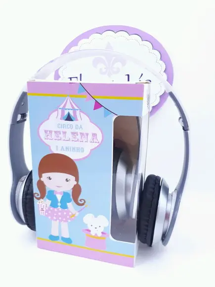 Headphone Fone de Circo Menina com Caixa