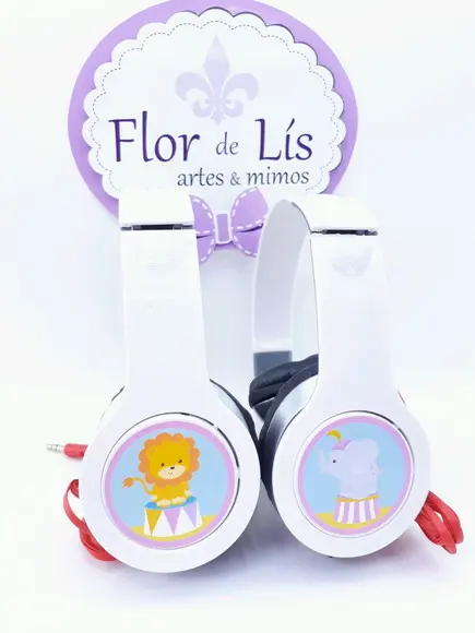 Headphone Fone de Circo Menina com Caixa