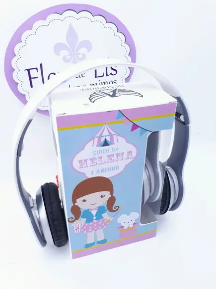 Headphone Fone de Circo Menina com Caixa