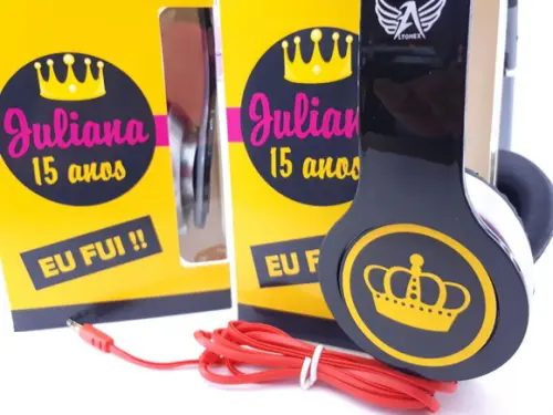 Headphone Fone de Ouvido Festa de 15 Anos com Caixa
