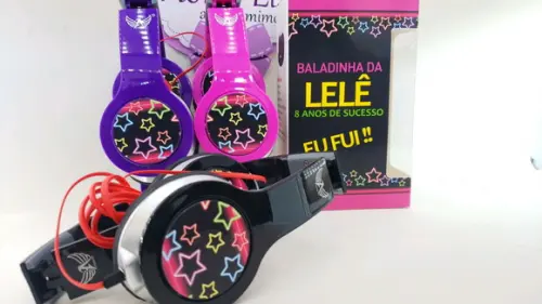 Headphone Fone de Ouvido Festa Neon Balada com Caixa