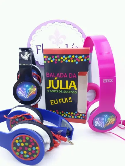 Headphone Fone de Ouvido Festa Neon Balada com Caixa