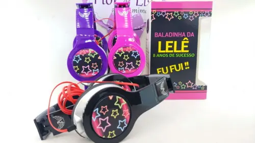 Headphone Fone de Ouvido Festa Neon Balada com Caixa
