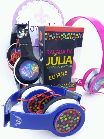 Headphone Fone de Ouvido Festa Neon Balada com Caixa