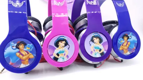 Headphone Fone de Ouvido Jasmine e Aladdin com Caixa