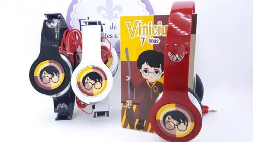Headphone Fone de Ouvido Harry Potter com Caixa
