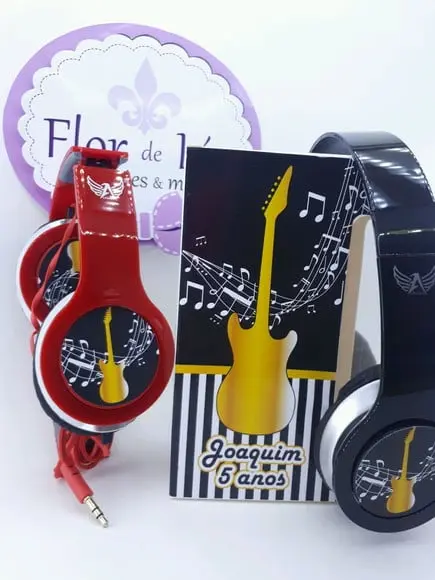 Headphone Fone de Ouvido Rock com Caixa