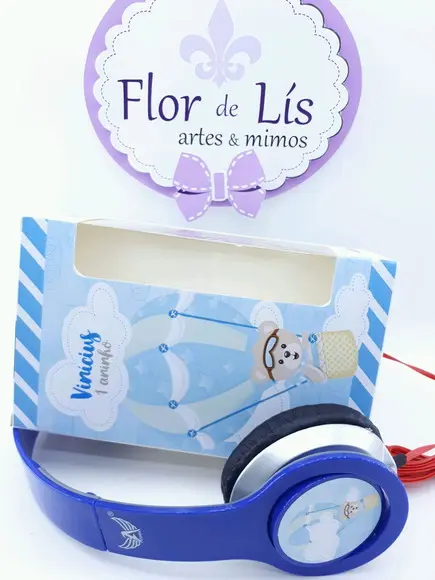 Headphone Fone de Ouvido Ursinho Balão com Caixa