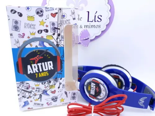 Headphone Fone de Ouvido Rock com Caixa