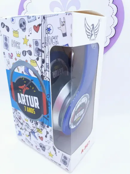 Headphone Fone de Ouvido Rock com Caixa