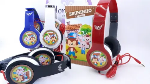 Headphone Fone os Três Porquinhos com Caixa