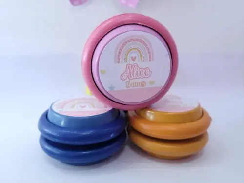 Ioiô Personalizado Arco Íris Boho Rosa
