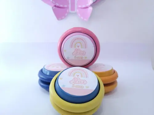 Ioiô Personalizado Arco Íris Boho Rosa