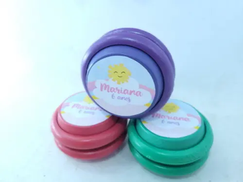 Ioiô Personalizado Arco Iris e Raio de Sol Lembrancinha