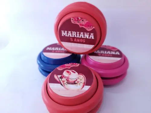 Ioiô Personalizado Boiadeira Lembrancinha Aquarela