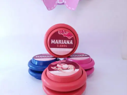 Ioiô Personalizado Boiadeira Lembrancinha Aquarela