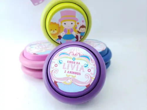 Ioiô Personalizado Circo Rosa Menina