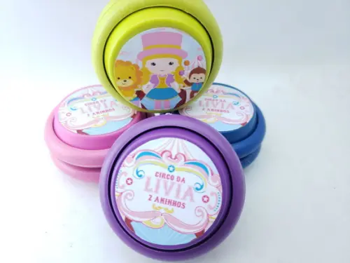 Ioiô Personalizado Circo Rosa Menina