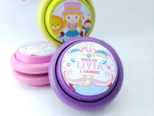 Ioiô Personalizado Circo Rosa Menina