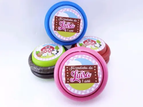 Ioiô Personalizado Fazendinha Rosa Menina