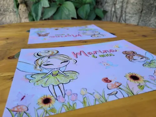Jogo Americano de Papel Jardim das Fadas Piquenique