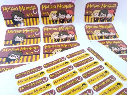 Kit 90 Etiquetas Escolares Harry Potter Cute Volta às Aulas