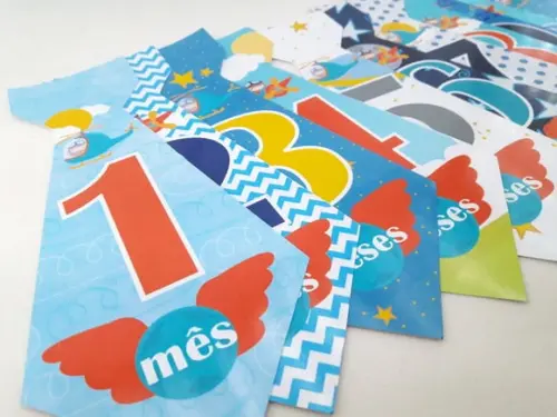 Kit Adesivos para Body do bebê 12 Meses