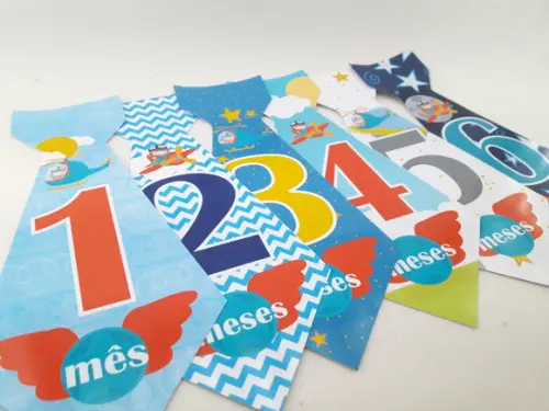 Kit Adesivos para Body do bebê 12 Meses