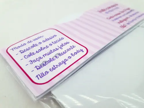 Kit Adesivos para Body 12 Meses do bebê Cores