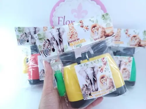 Kit Aventura com Binóculos e Lanterna Safari Lembrancinha