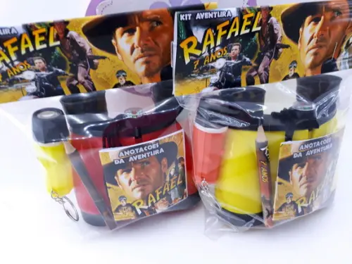 Kit Aventura Indiana Jones com Binóculos e Lanterna e Lápis