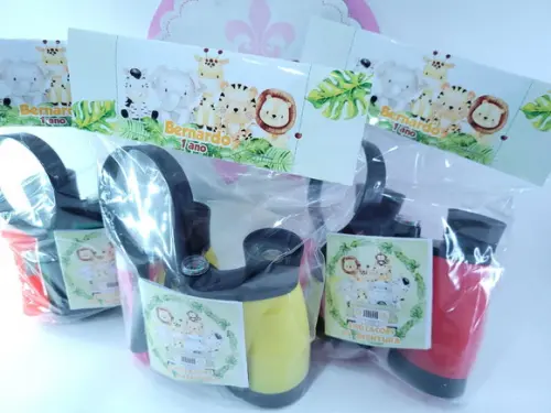 Kit Binóculos Lupa e Lanterna Festa Safari Aquarela Aventura